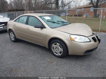  Salvage Pontiac G6