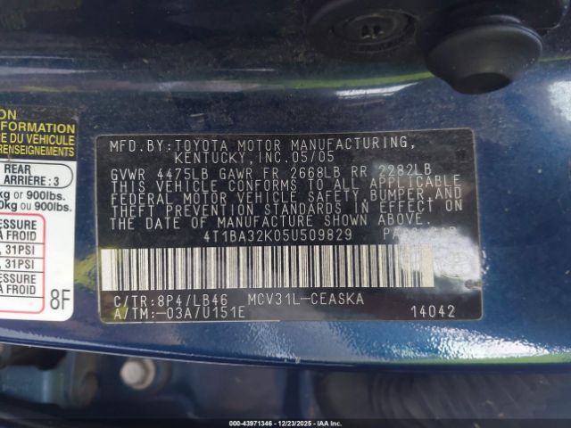 Toyota Camry Se V6 Image 4