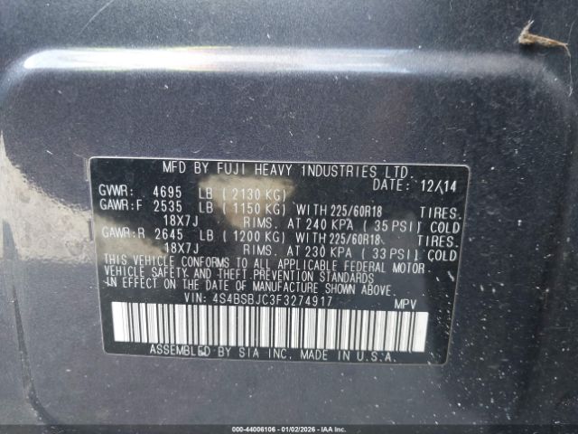 Subaru Outback 2.5i Limited Image 5